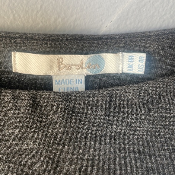 Boden 4R Jersey Knit Charcoal Dress Classic career minimalist neutral mod office - Picture 4 of 6